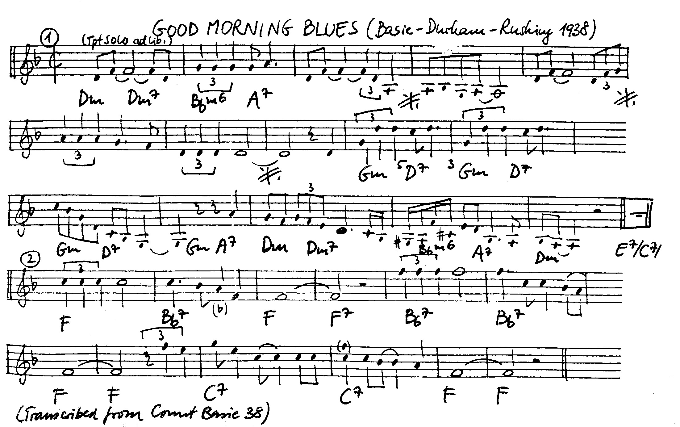 good morning blues leadsheet – book us for your next 20s or gatsby event